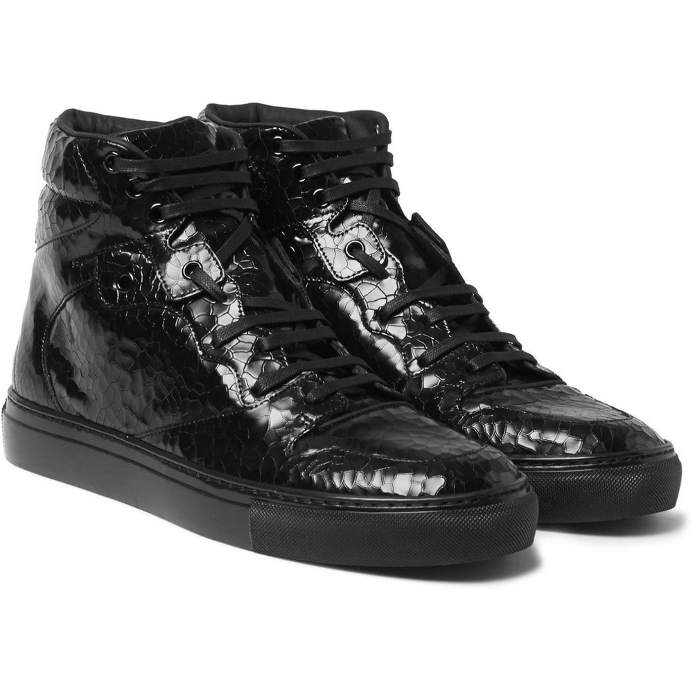 BALENCIAGA | Patent High Top Sneakers